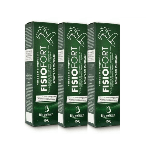 Kit C/3 Fisiofort Massageadora 150G - Bio Instinto