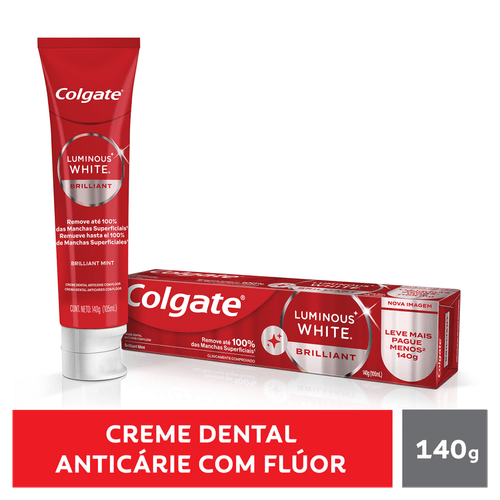 Creme Dental Colgate Luminous White Brilliant Mint 140g
