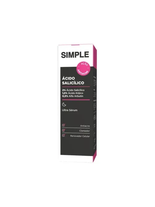 Simple Organic Ultra Sérum Facial Ácido Salicílico - 30ml