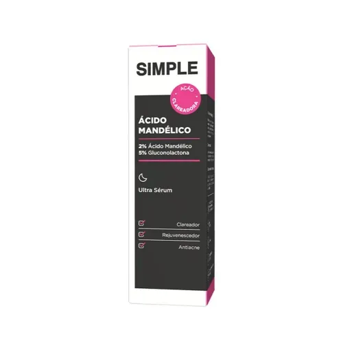Sérum Facial Anti-imperfeições Ácido Mandélico Ultra 30ml Simple Organic