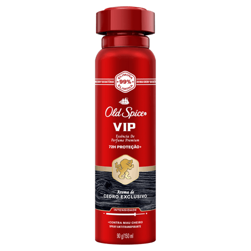 Desodorante Antitranspirante Spray VIP 150ml Amadeirado Cítrico Old Spice