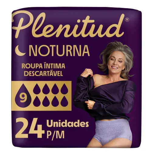 Plenitud Noturna Roupa Íntima Máxima Absorção P/M - 24 Unidades