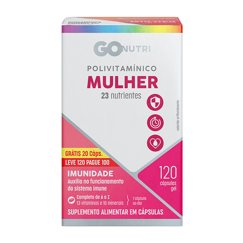 Polivitamínico Mulher GOnutri - 120 Cápsulas