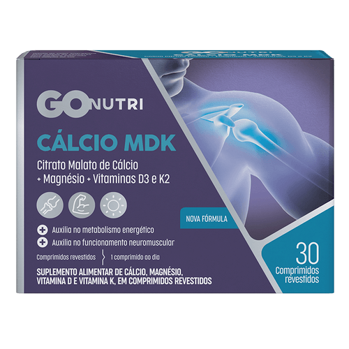 Cálcio Citrato MDK Max GOnutri - 30 Comprimidos