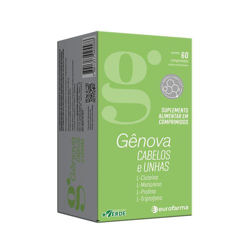Vitamina Eurofarma Genova Cab e Unhas 60 Comprimidos - Eurofarma