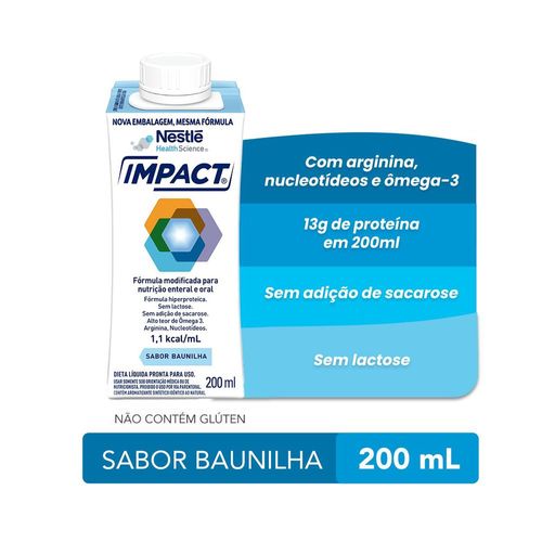 Nutrição Enteral e Oral Impact Baunilha - 200ml