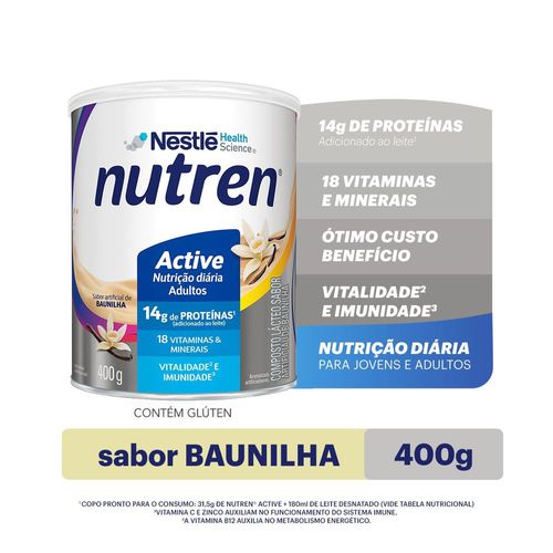 Complemento Alimentar Nutren Active Baunilha - 400g