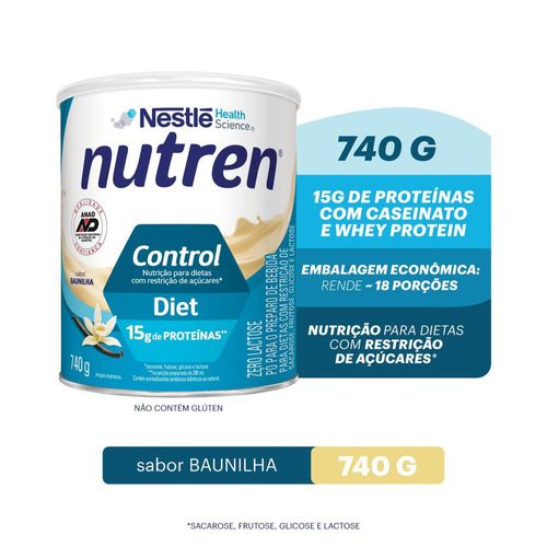 Complemento Alimentar Nutren Control Baunilha Nestlé 740g Pó