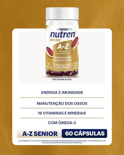 Suplemento Alimentar Nutren Senior A-Z - 60 Cápsulas