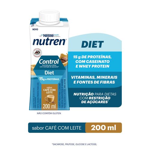 Complemento Alimentar Nutren Control Café com Leite Diet Zero Lactose - 200ml