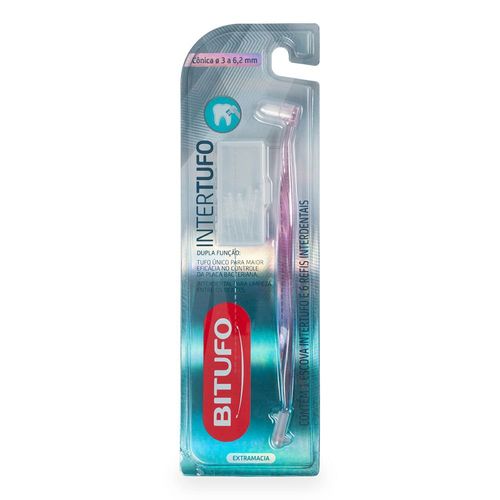 Escova de Dente Intertufo Cônica com 6 Refis Bitufo