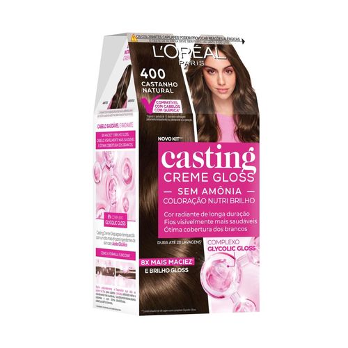 Tintura Capilar L'oréal Paris Casting Gloss 400 Castanho Natural - L'Oréal