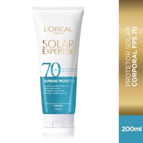 Protetor Solar L'Oréal Paris Supreme Protect FPS 70 200ml - L'Oréal