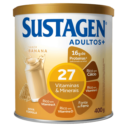 Suplemento Alimentar Sustagen Adultos+ 400g Banana - Sustagen