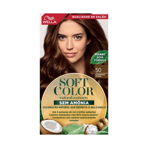 Tintura Soft Color 50 Castanho Claro 50ml - Soft Color
