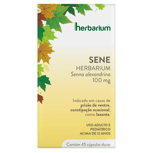 Laxante Herbarium Sene 300mg 45 Cápsulas - Herbarium