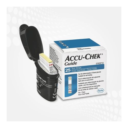 Teste de Glicose Roche Accu Check Guide 25 unidades - Roche