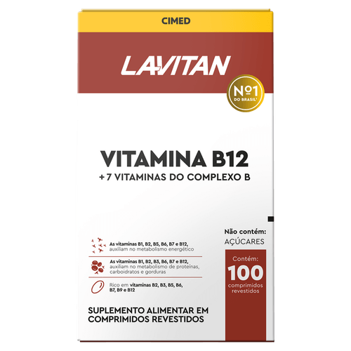Vitamina B12 Lavitan - 100 Comprimidos Revestidos