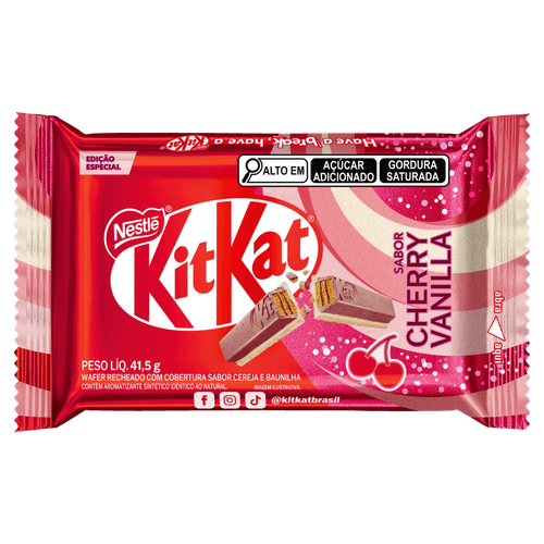 Wafer Cobertura Cherry Vanilla Kitkat - 41,5g