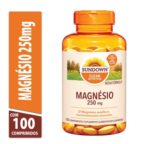 Suplemento Alimentar Sundown Magnésio 250mg 100 Comprimidos - Sundown Vitaminas