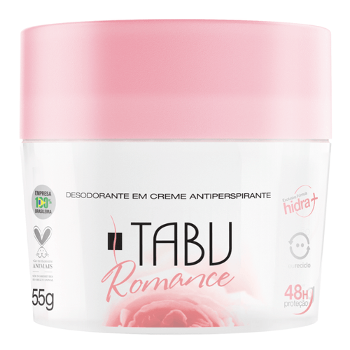 Desodorante Antitranspirante Creme Tabu Romance 55g