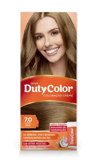 Tintura Creme Dutycolor 7.0 Louro Médio 385ml - DutyColor