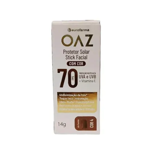 Oaz Protetor Solar em Stick Facial com Cor Fps70 14ml - Cor 4