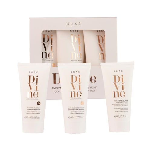 Braé Kit Shampoo Condicionador e Máscara Antifrizz Divine 60ml