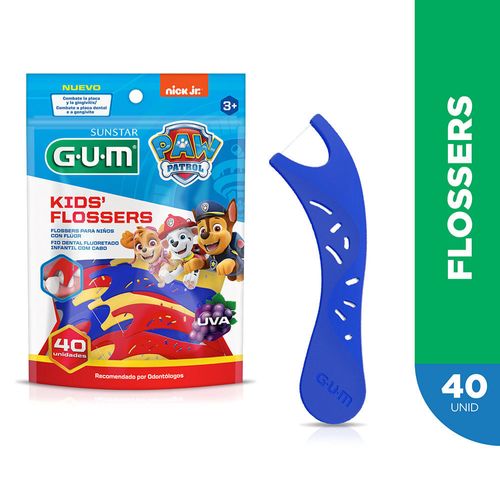 Fio Dental Gum Fio Dental Infantil Uva 40 Unidades - Gum