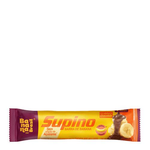 Suplemento Alimentar Barra Supino Zero Banana Chocolate ao Leite 24g - Banana Brasil
