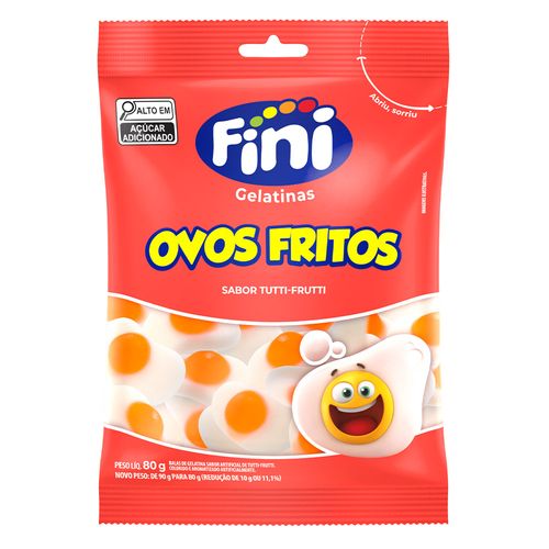 Bala de Gelatina Ovos Fritos Tutti-Frutti 80g Fini