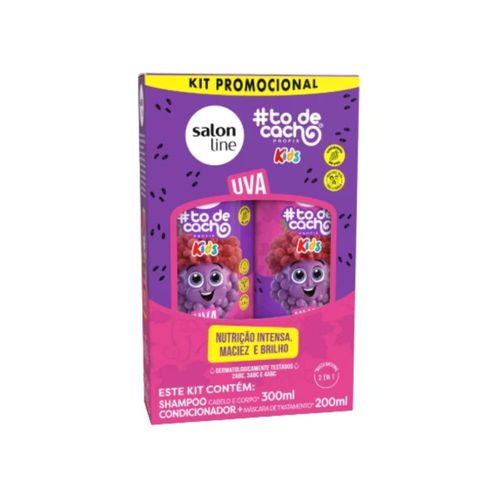 Kit Shampoo e Condicionador Salon Line Kids Uva 300ml e 200ml