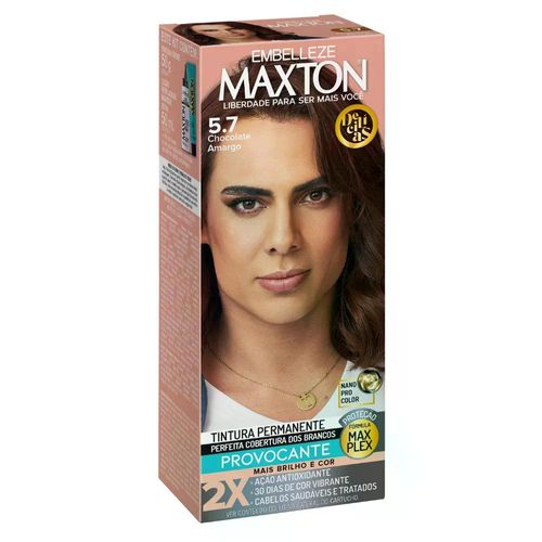 Maxton Coloração 5.7 Chocolate Amargo Kit Tintura 50g 60ml