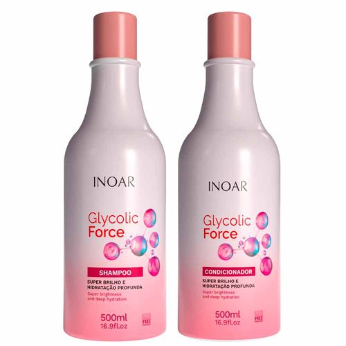 Kit Shampoo e Condicionador Inoar Glycolic Force Ácido Glicólico 500ml