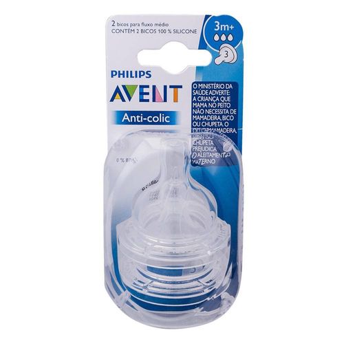 Bico de Mamadeira Avent Anti-colic N3 2 Unidades - Avent