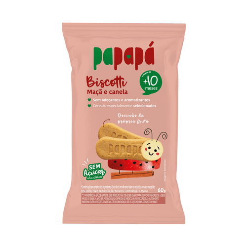 Biscoito Papapá Maçã e Canela 60g - Papapá