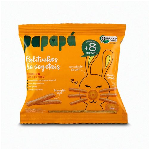 Biscoito Papapá Cenoura e Grão-de-Bico 20g - Papapá