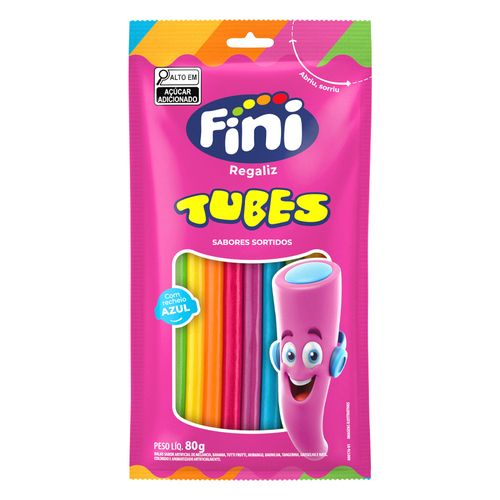 Doce Fini Tubes Arco-Íris 80g - Fini
