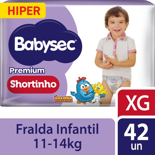 Fralda Babysec Premium Shortinho XG 42 Unidades