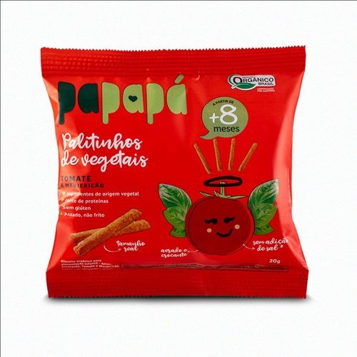 Biscoito Papapá Tomate e Manjericão 60g - Papapá