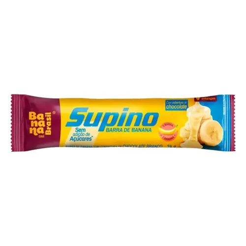 Lanche Supino Zero Banana e Chocolate Branco 24g - Banana Bbrasil