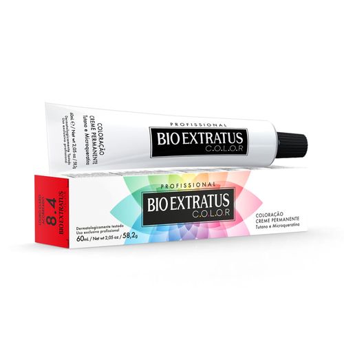 Coloração Bio Extratus 8.4 Louro Claro Acobreado 60ml - Bio Extratus