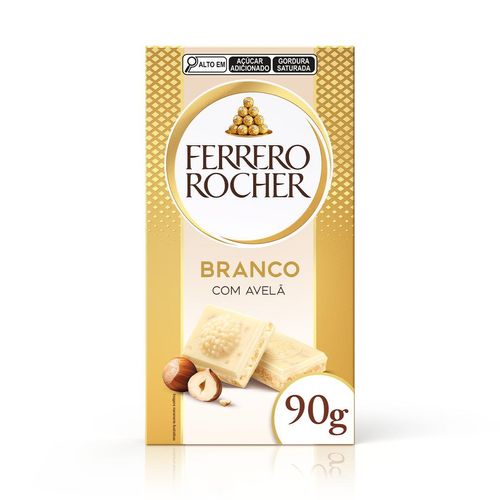 Chocolate Ferrero Rocher 90g Branco com Avelã - Ferrero Rocher