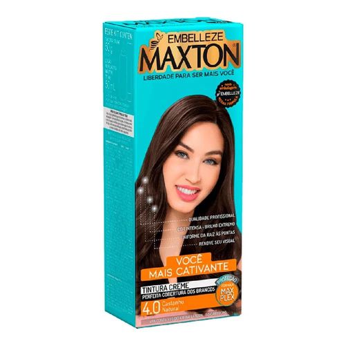 Coloração Permanente Maxton 4.0 Castanho Natural 2 Unidades - Maxton