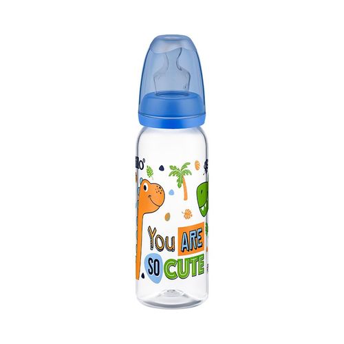 Mamadeira Magia Ortodontico Silicone Azul 240Ml - Lillo