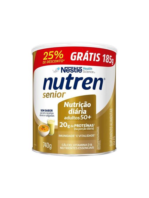 Suplemento Alimentar Nutren Senior Sem Sabor Lata 740g Nestlé