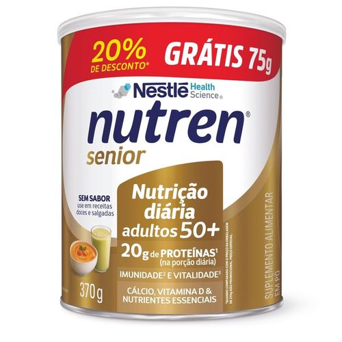 Suplemento Nutren Senior Sem Sabor Lata 370g Nestlé