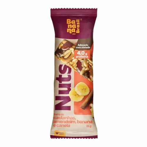 Lanche Banana Brasil Barra de Nuts 25g - Banana Brasil