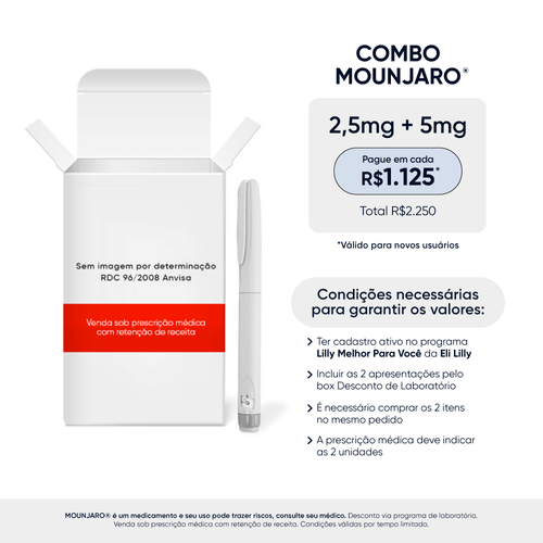 Mounjaro 2,5mg Tirzepatida - 4 Doses Injetáveis