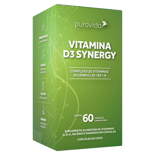 Suplemento Alimentar com Óleo de Coco Puravida Synergy - 60 Cápsulas